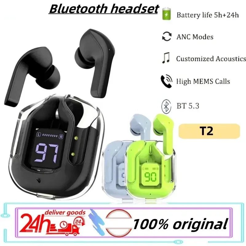 NEW Air 31 Wireless BT5.3 Headset T2 TWS Headphones ENC Headphones LED Power Digital Display Stereo Sound Earphones for Sports